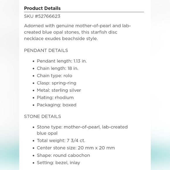 Mother of Pearl and Opal Sterling Silver Set - Starfish Design - Picture 8 of 9